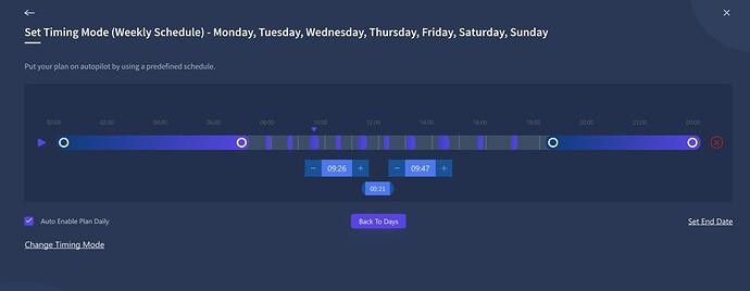 Counter time segment